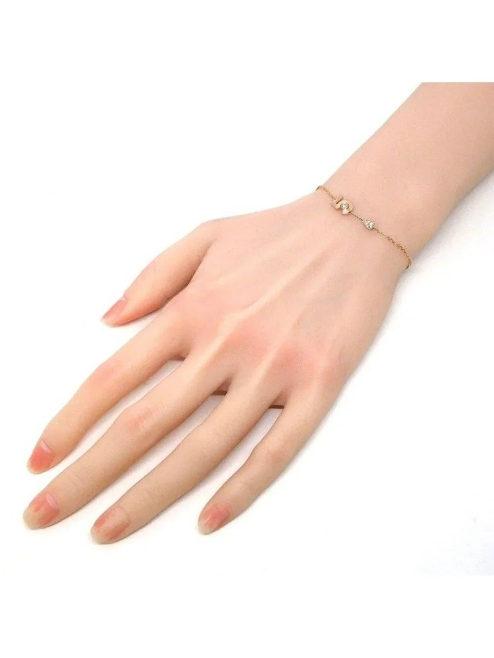 Chanel Bure Extra de Drop Motif 5 Points Diamond Total 18k Pink Gold Bracelet